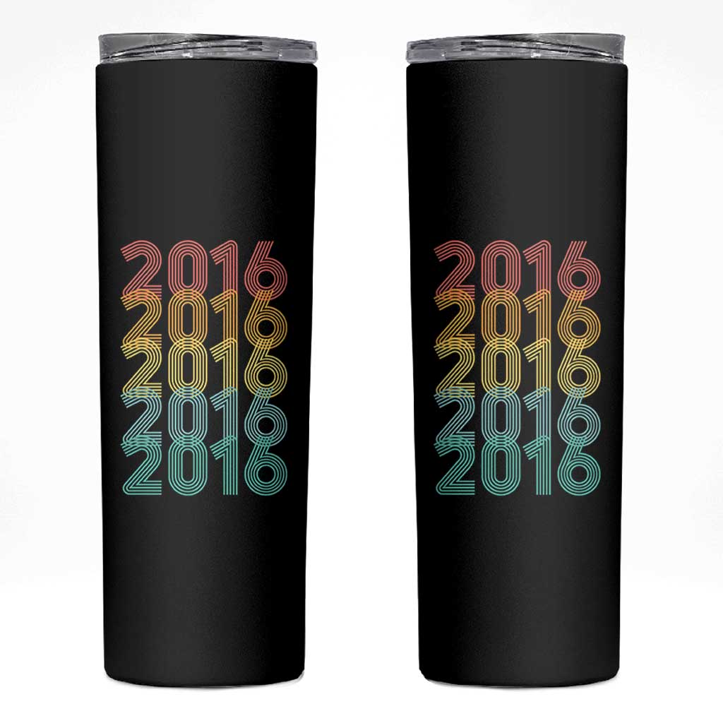 10th Birthday Skinny Tumbler Vintage 2016 Retro 10 Years Old Birthday