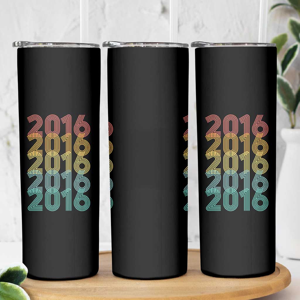 10th Birthday Skinny Tumbler Vintage 2016 Retro 10 Years Old Birthday