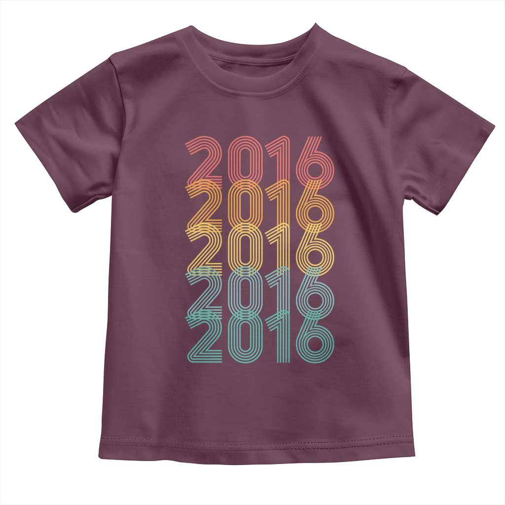 10th Birthday Toddler T Shirt Vintage 2016 Retro 10 Years Old Birthday