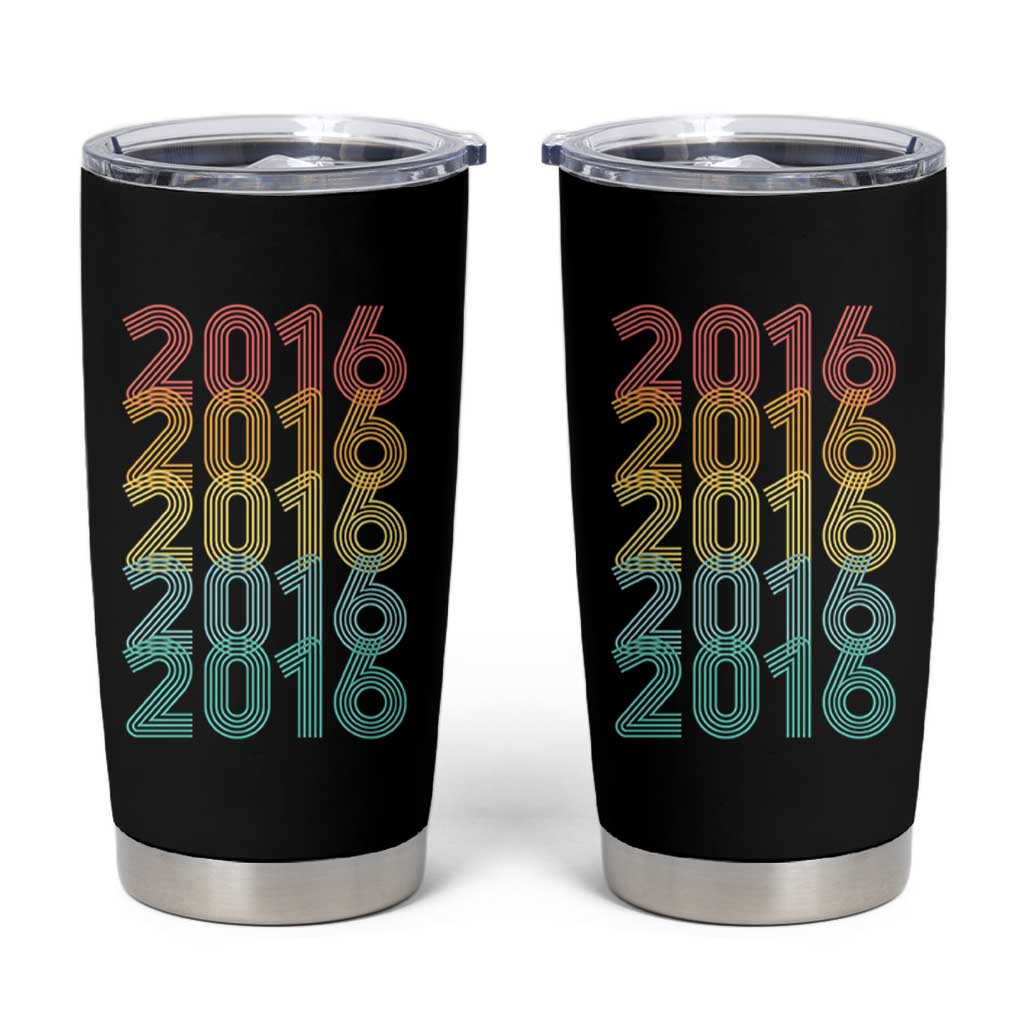 10th Birthday Tumbler Cup Vintage 2016 Retro 10 Years Old Birthday