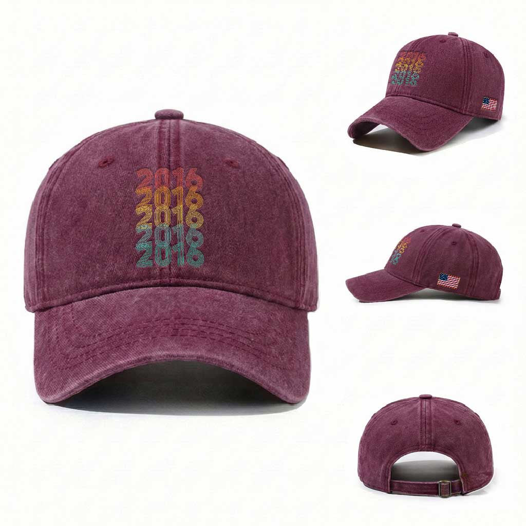 10th Birthday Washed Cotton Baseball Cap Vintage 2016 Retro 10 Years Old Birthday