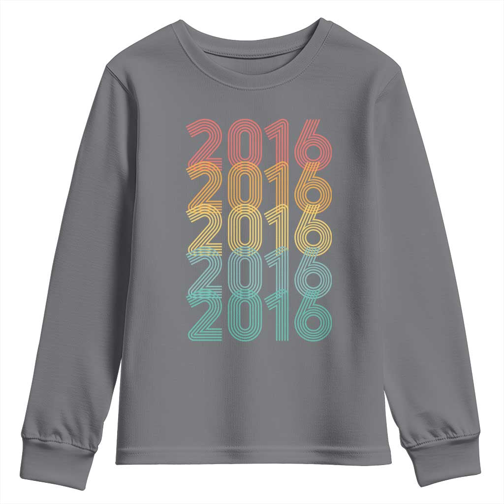 10th Birthday Youth Sweatshirt Vintage 2016 Retro 10 Years Old Birthday