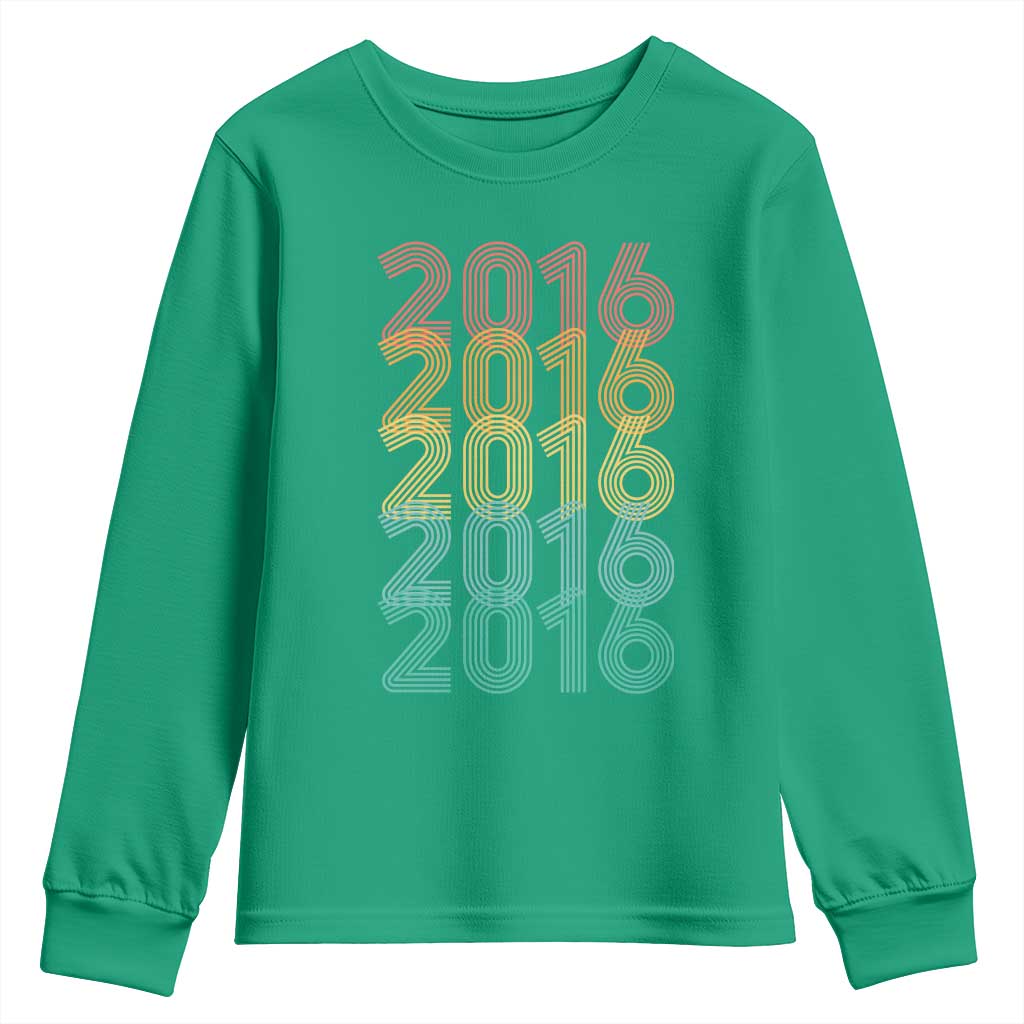 10th Birthday Youth Sweatshirt Vintage 2016 Retro 10 Years Old Birthday