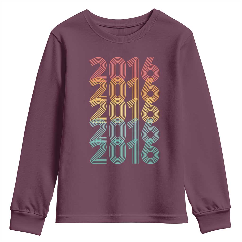 10th Birthday Youth Sweatshirt Vintage 2016 Retro 10 Years Old Birthday