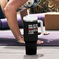 Obama Are You Coming Home Soon The Babysitter Is Weird Tumbler With Handle Political Satire