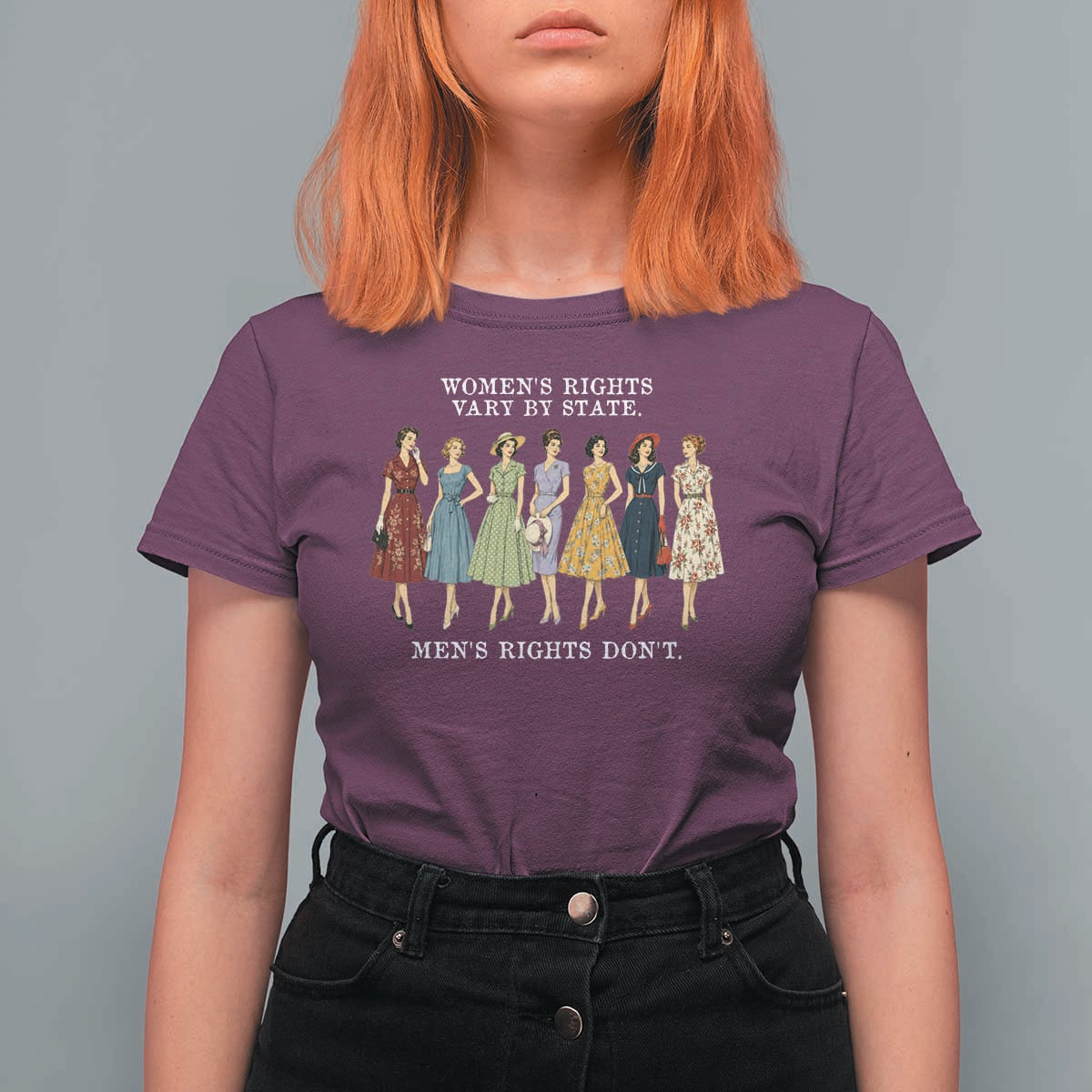 Women's Rights Vary By State Men's Rights Don't Feminist T Shirt For Women