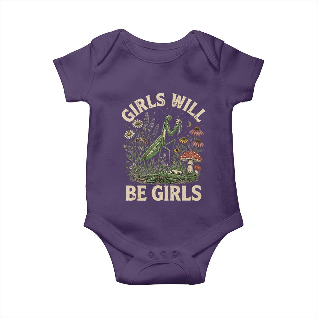 Girls Will Be Will Girls Praying Mantis Feminist Entomologist Baby Onesie
