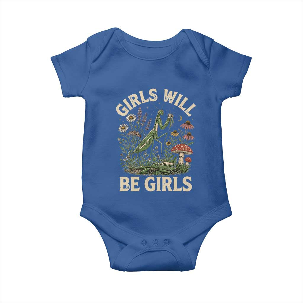 Girls Will Be Will Girls Praying Mantis Feminist Entomologist Baby Onesie