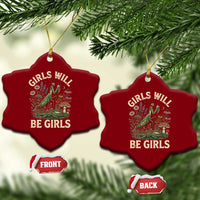 Girls Will Be Will Girls Praying Mantis Feminist Entomologist Ceramic Ornament