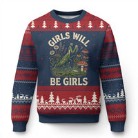 Girls Will Be Will Girls Praying Mantis Feminist Entomologist Ugly Christmas Sweater