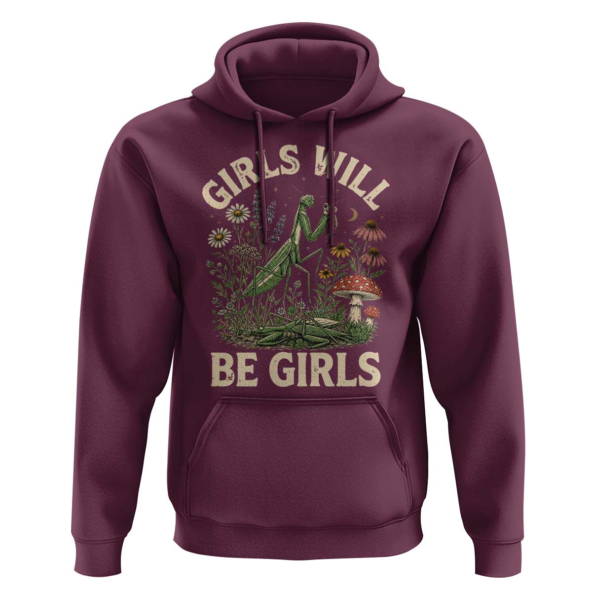 Girls Will Be Will Girls Praying Mantis Feminist Entomologist Hoodie