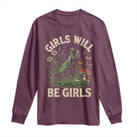 Girls Will Be Will Girls Praying Mantis Feminist Entomologist Long Sleeve Shirt