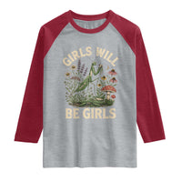 Girls Will Be Will Girls Praying Mantis Feminist Entomologist Raglan Shirt