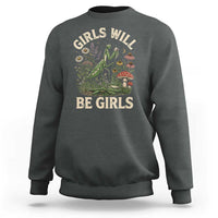 Girls Will Be Will Girls Praying Mantis Feminist Entomologist Sweatshirt