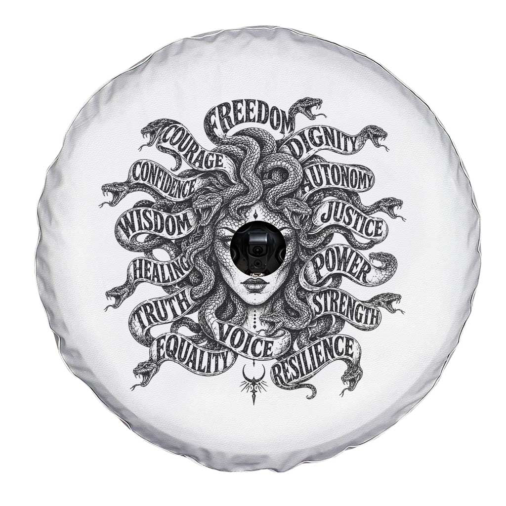 Feminist Medusa Power Snake Wisdom Equality Goth Spare Tire Cover