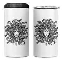 Feminist Medusa Power Snake Wisdom Equality Goth 4 in 1 Can Cooler Tumbler