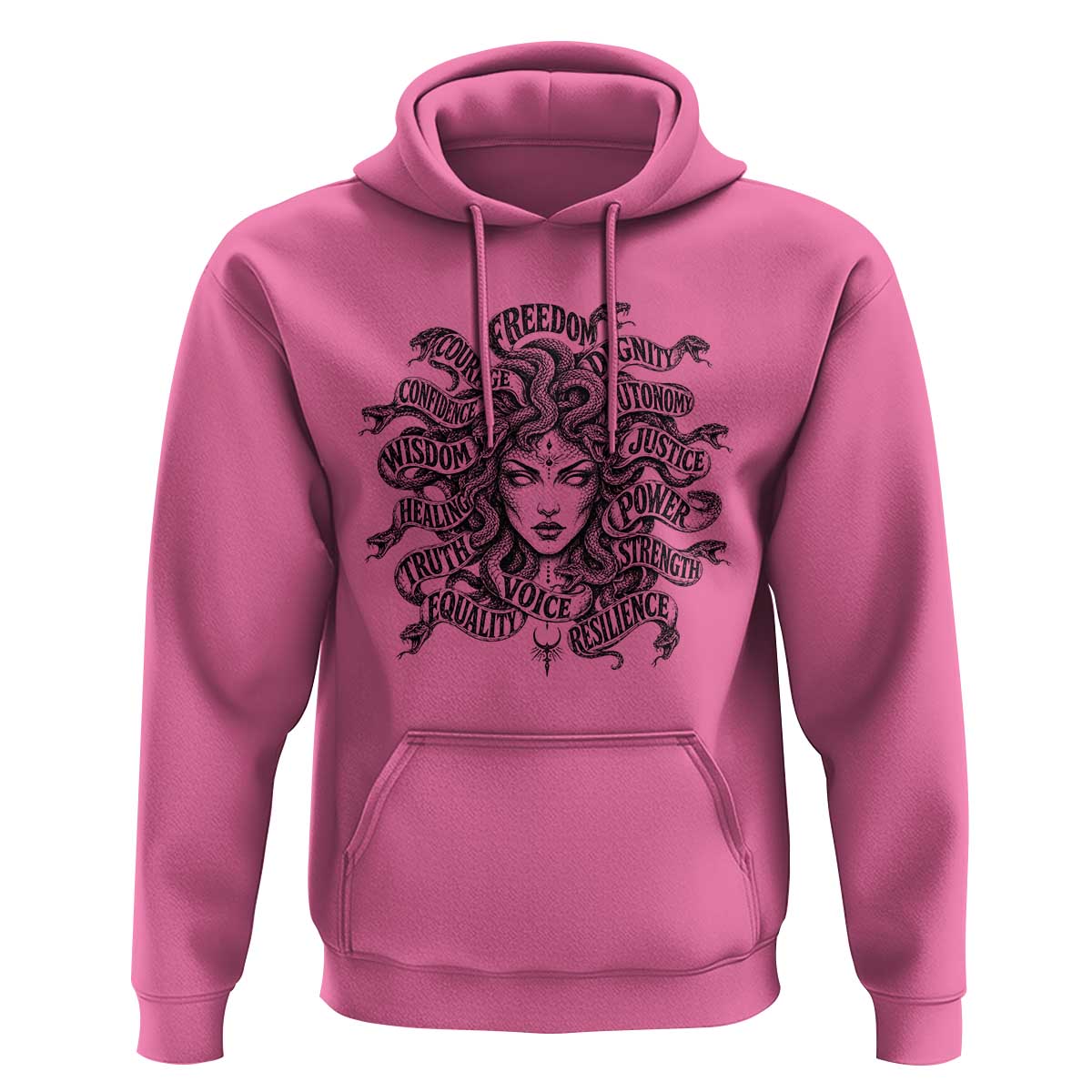 Feminist Medusa Power Snake Wisdom Equality Goth Hoodie