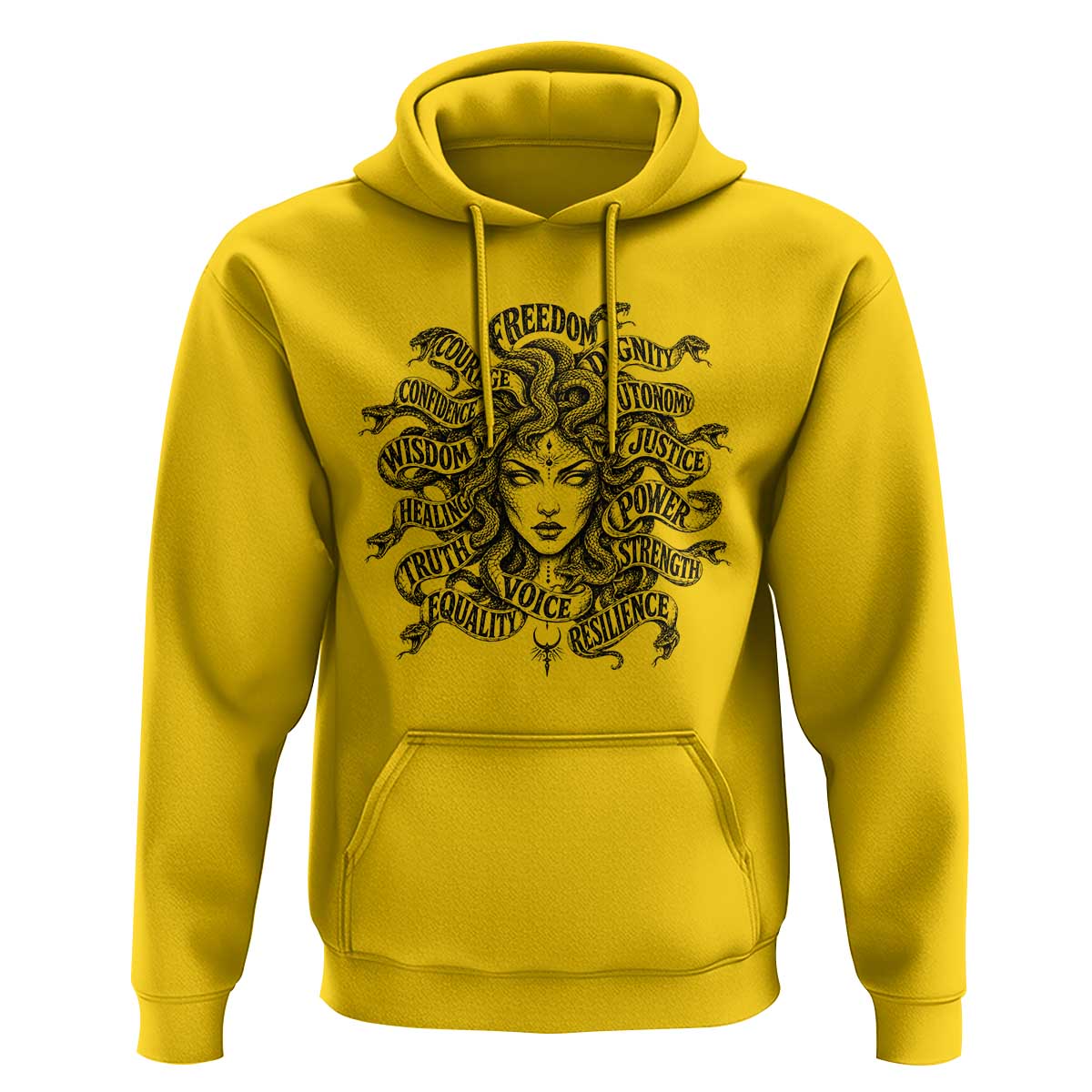 Feminist Medusa Power Snake Wisdom Equality Goth Hoodie