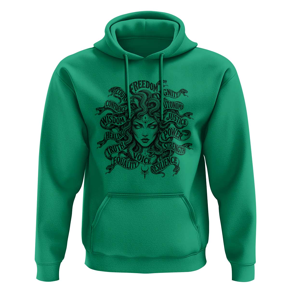 Feminist Medusa Power Snake Wisdom Equality Goth Hoodie