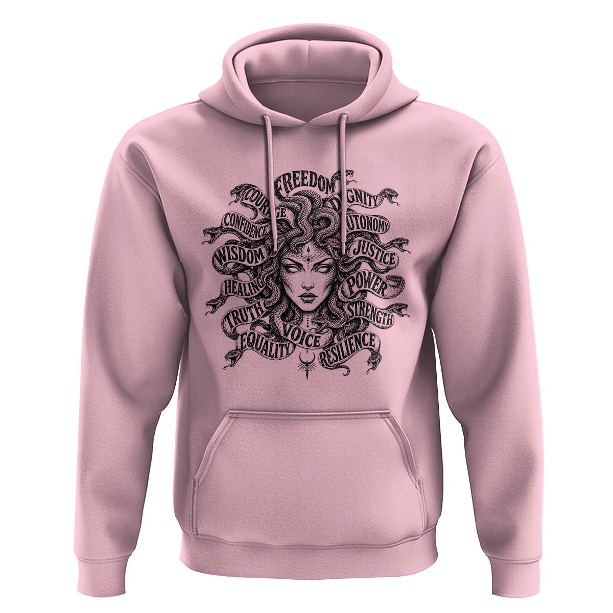 Feminist Medusa Power Snake Wisdom Equality Goth Hoodie