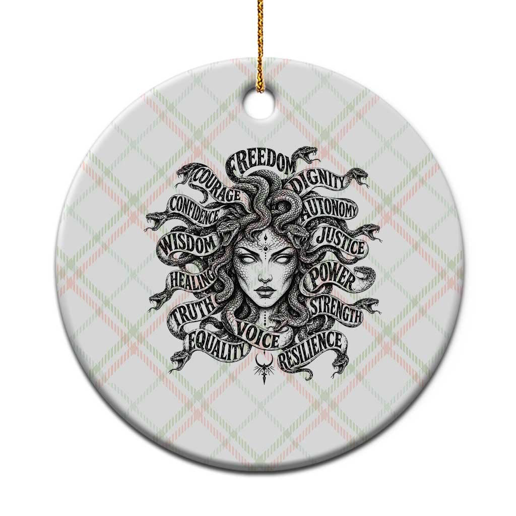 Feminist Medusa Power Snake Wisdom Equality Goth Ceramic Ornament