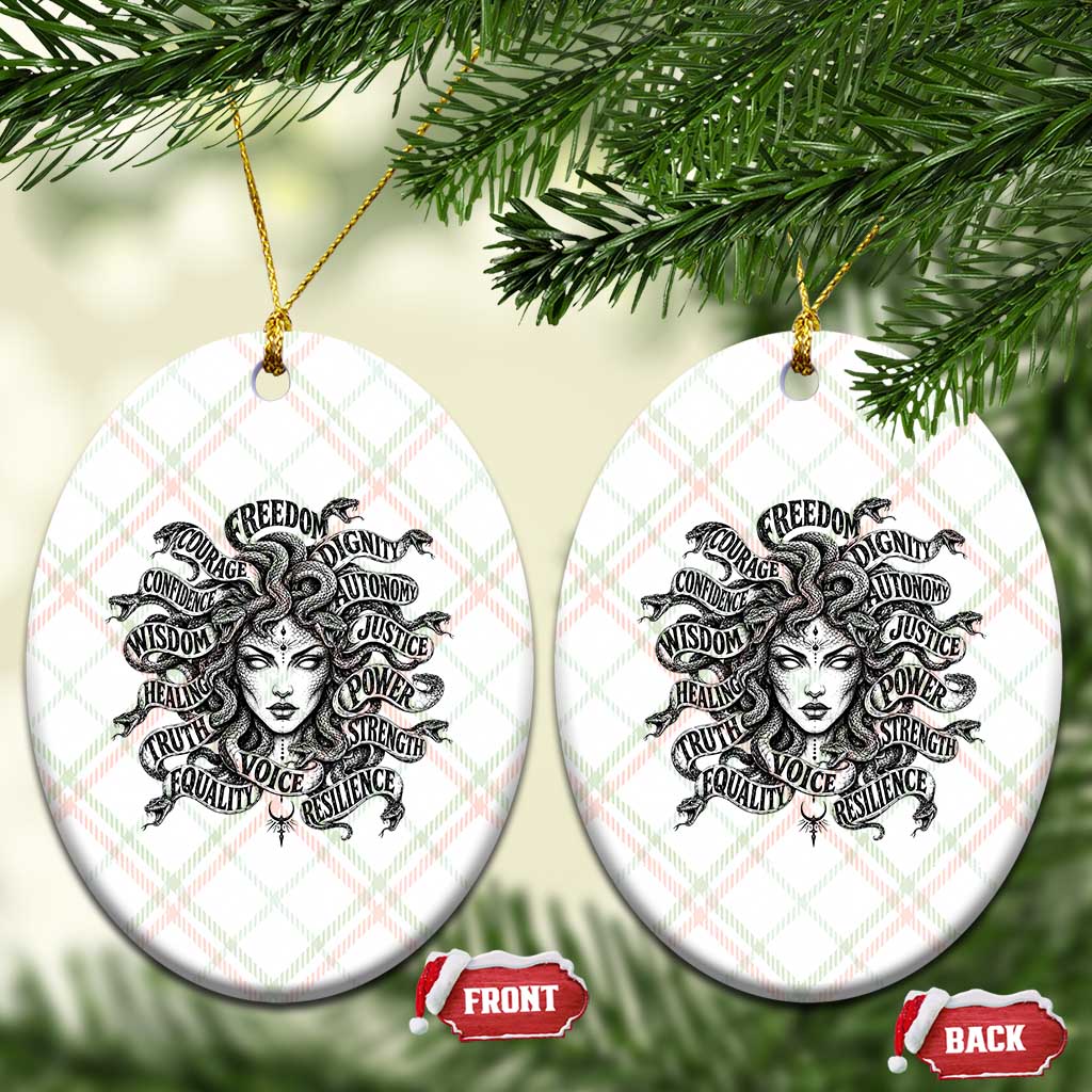 Feminist Medusa Power Snake Wisdom Equality Goth Ceramic Ornament
