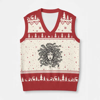 Feminist Medusa Power Snake Wisdom Equality Goth V-Neck Knit Sweater Vest