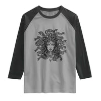 Feminist Medusa Power Snake Wisdom Equality Goth Raglan Shirt