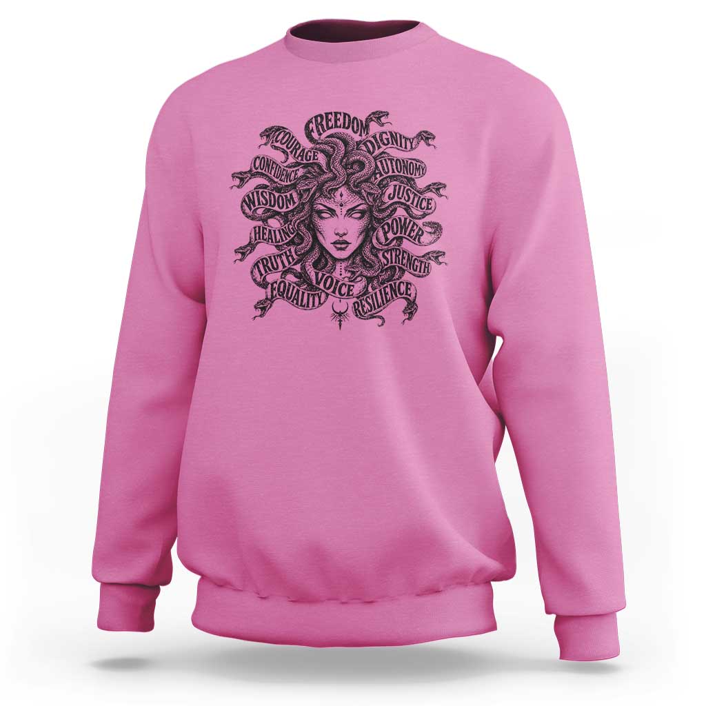 Feminist Medusa Power Snake Wisdom Equality Goth Sweatshirt