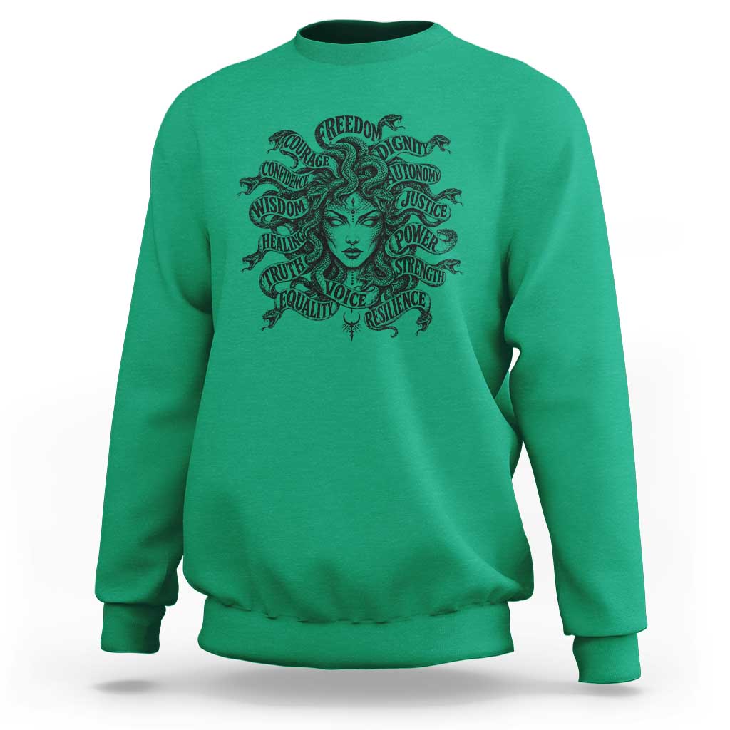 Feminist Medusa Power Snake Wisdom Equality Goth Sweatshirt