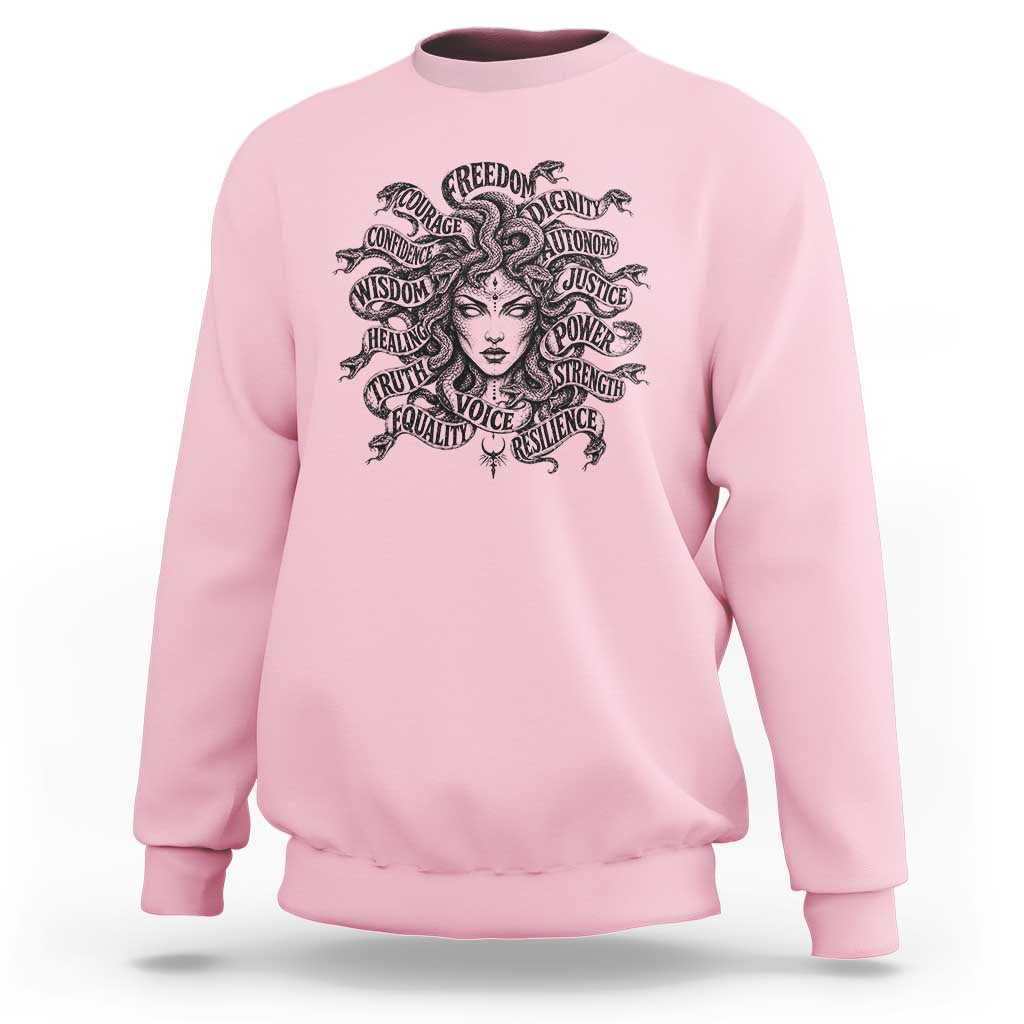 Feminist Medusa Power Snake Wisdom Equality Goth Sweatshirt