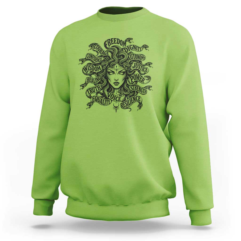 Feminist Medusa Power Snake Wisdom Equality Goth Sweatshirt