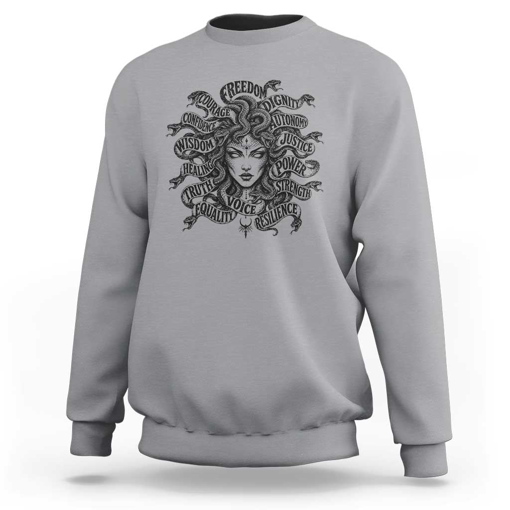 Feminist Medusa Power Snake Wisdom Equality Goth Sweatshirt