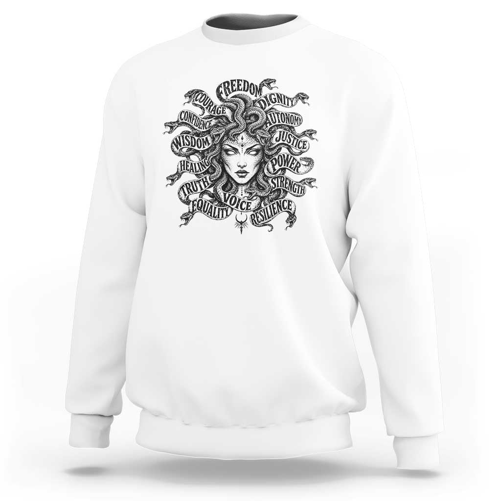 Feminist Medusa Power Snake Wisdom Equality Goth Sweatshirt