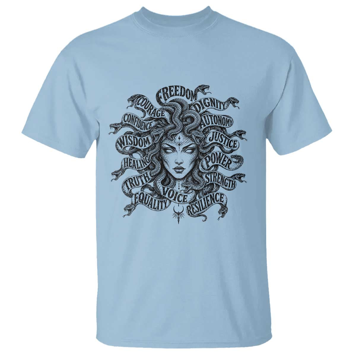 Feminist Medusa Power Snake Wisdom Equality Goth T Shirt