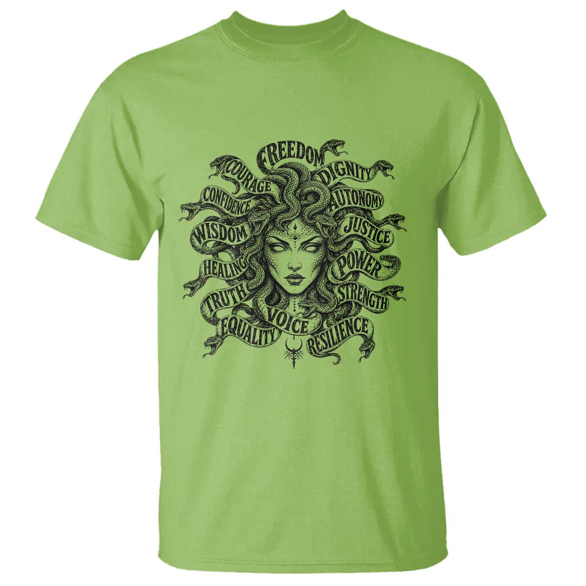 Feminist Medusa Power Snake Wisdom Equality Goth T Shirt