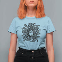 Feminist Medusa Power Snake Wisdom Equality Goth T Shirt For Women