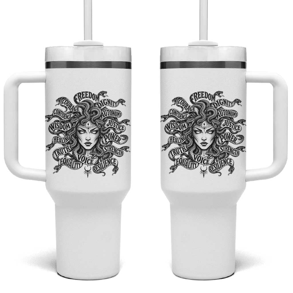 Feminist Medusa Power Snake Wisdom Equality Goth Tumbler With Handle