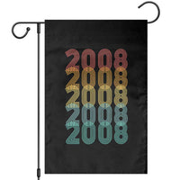 18th Birthday Garden Flag Vintage 2008 Retro 18 Years Old Birthday