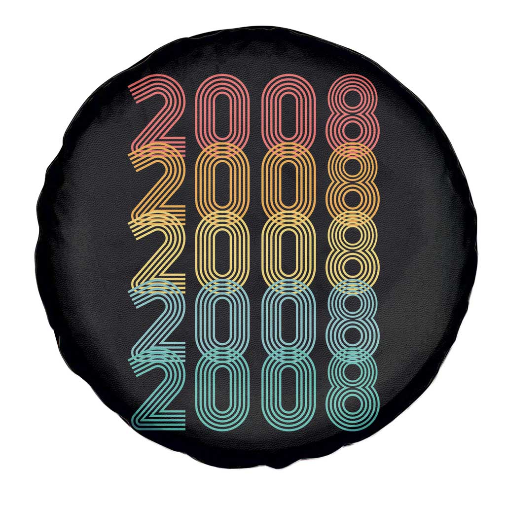 18th Birthday Spare Tire Cover Vintage 2008 Retro 18 Years Old Birthday