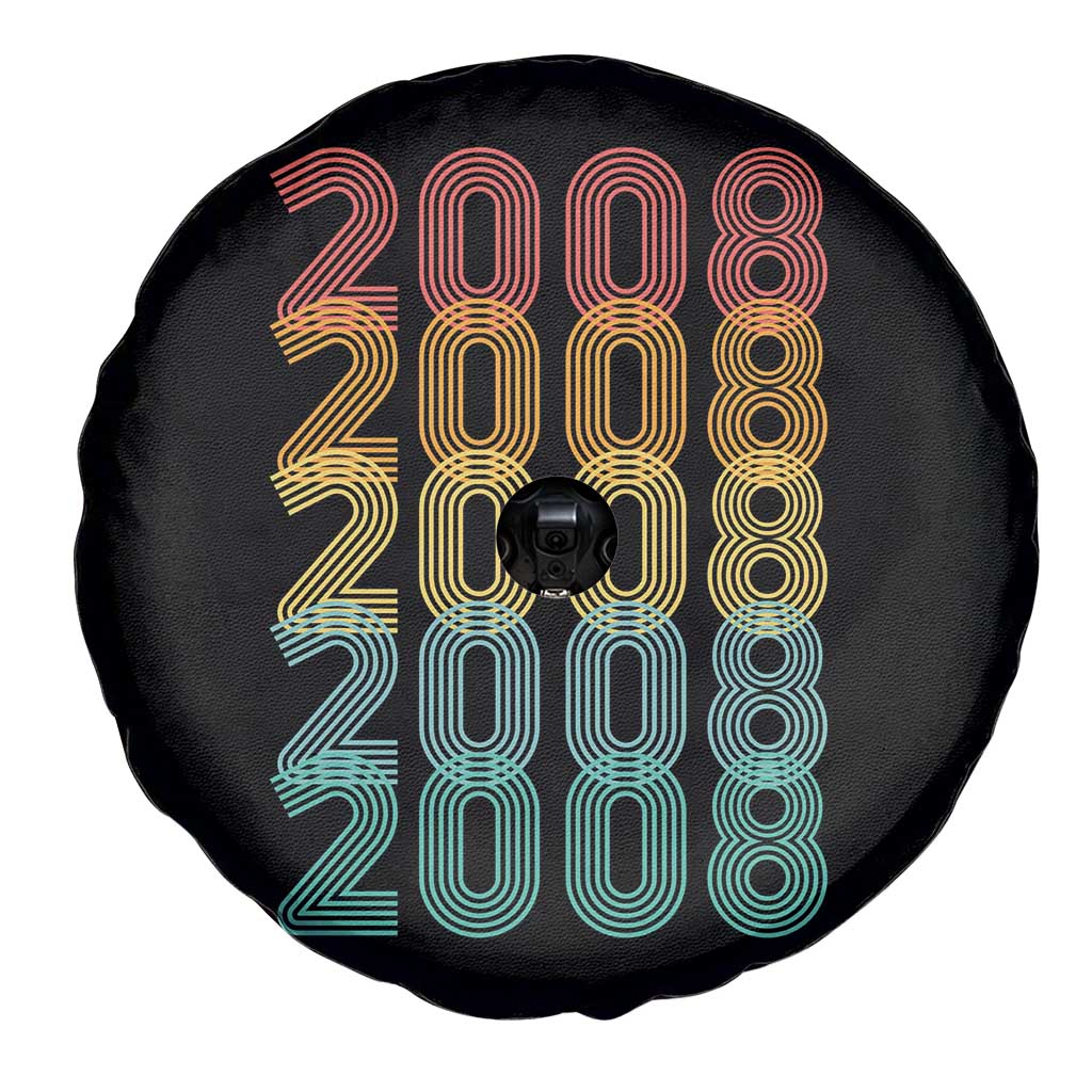 18th Birthday Spare Tire Cover Vintage 2008 Retro 18 Years Old Birthday