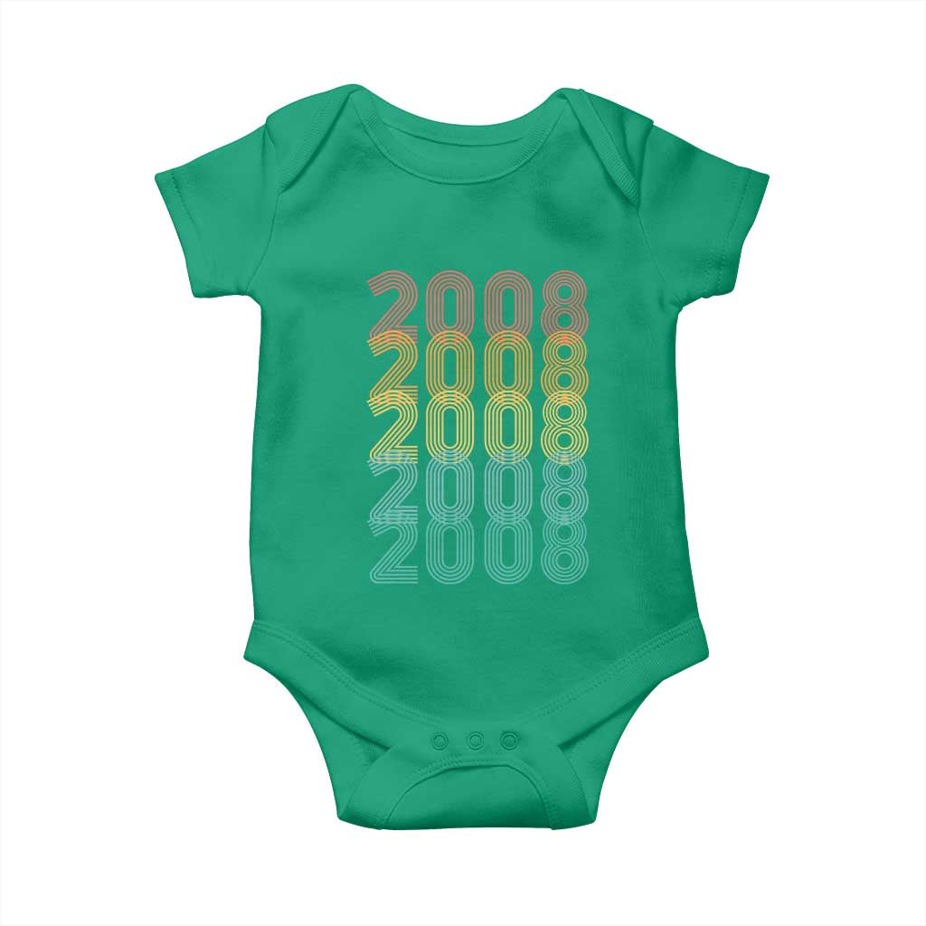 18th Birthday Baby Onesie Vintage 2008 Retro 18 Years Old Birthday