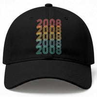 18th Birthday Baseball Cap Vintage 2008 Retro 18 Years Old Birthday