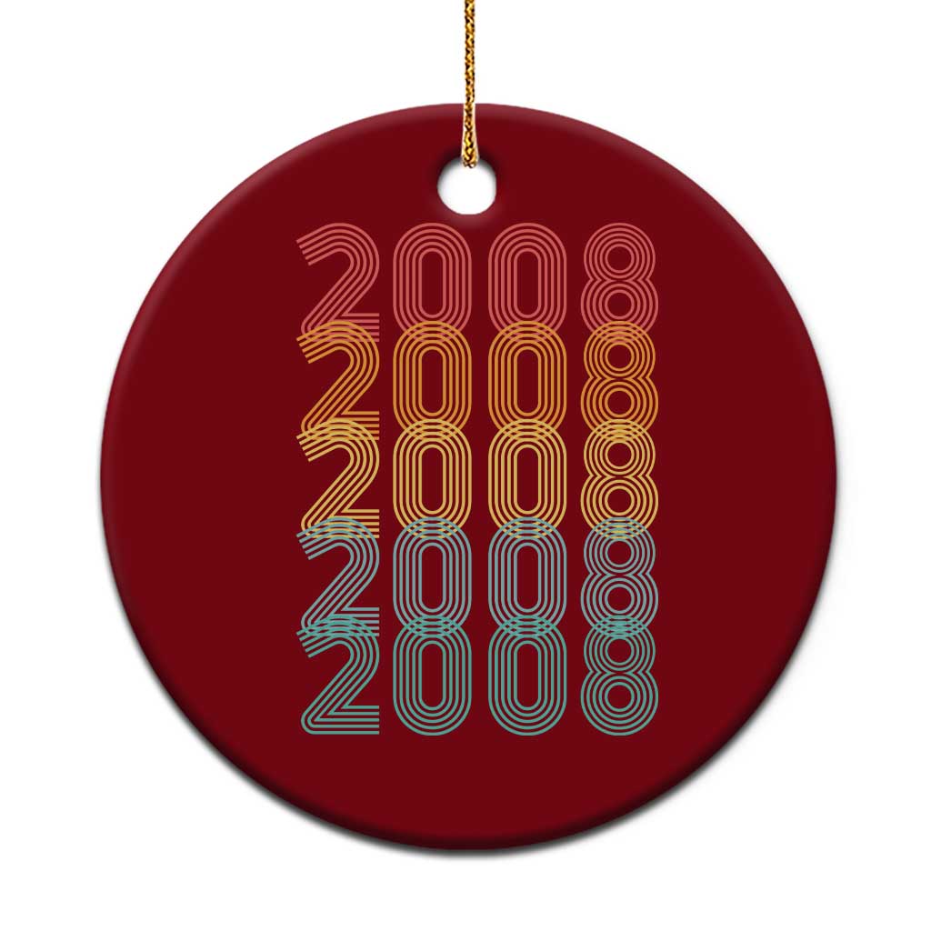 18th Birthday Ceramic Ornament Vintage 2008 Retro 18 Years Old Birthday