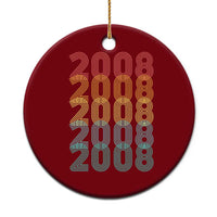 18th Birthday Ceramic Ornament Vintage 2008 Retro 18 Years Old Birthday