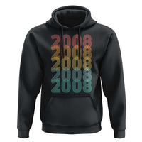 18th Birthday Hoodie Vintage 2008 Retro 18 Years Old Birthday