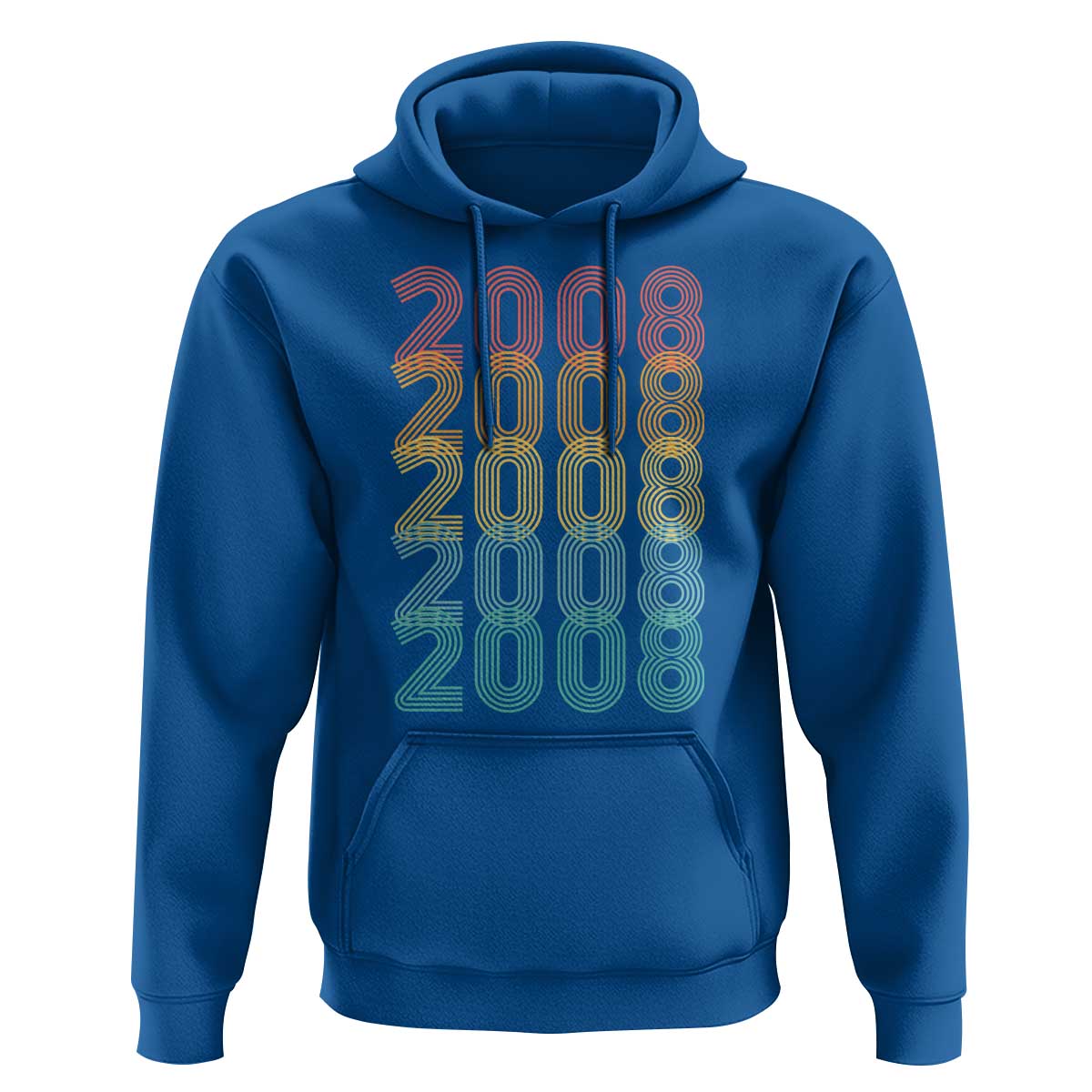 18th Birthday Hoodie Vintage 2008 Retro 18 Years Old Birthday