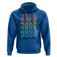 18th Birthday Hoodie Vintage 2008 Retro 18 Years Old Birthday