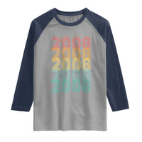 18th Birthday Raglan Shirt Vintage 2008 Retro 18 Years Old Birthday