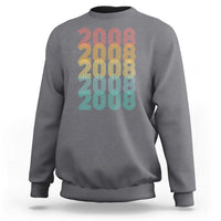 18th Birthday Sweatshirt Vintage 2008 Retro 18 Years Old Birthday